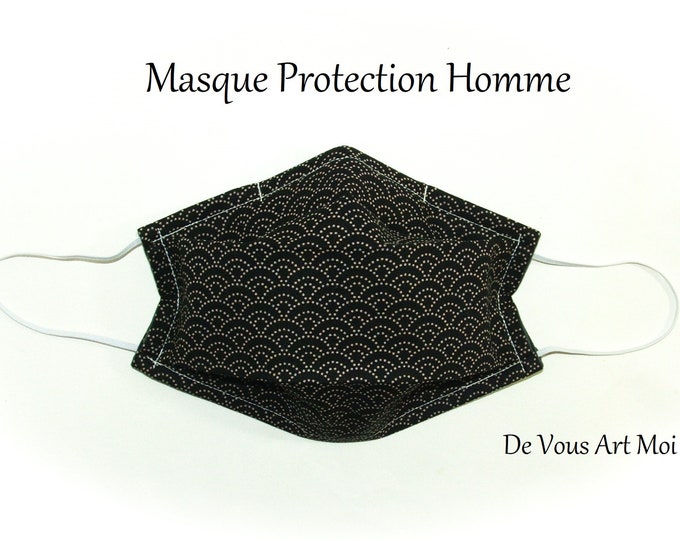 Masque visage Homme tissus,masque facial coton lavable,fait main artisanal