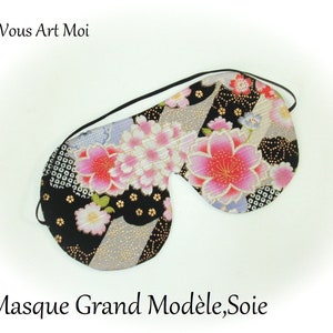 Silk sleep eye mask, Japanese fabric, handmade
