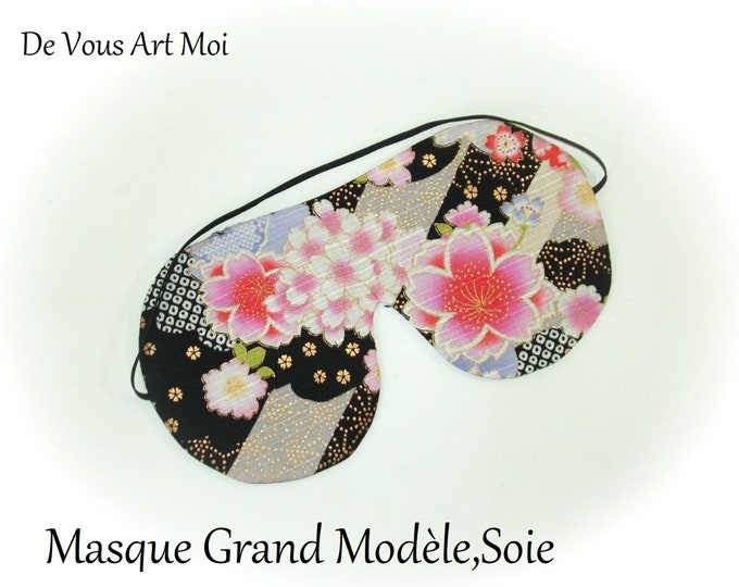 Masque yeux sommeil soie nuit tissus japonais,fait main artisanal