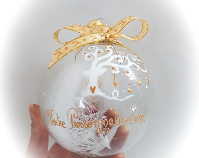 Boule Mon Premier Noël Personnalisée En Verre Boule Noël Personnalisée - Devousartmoi