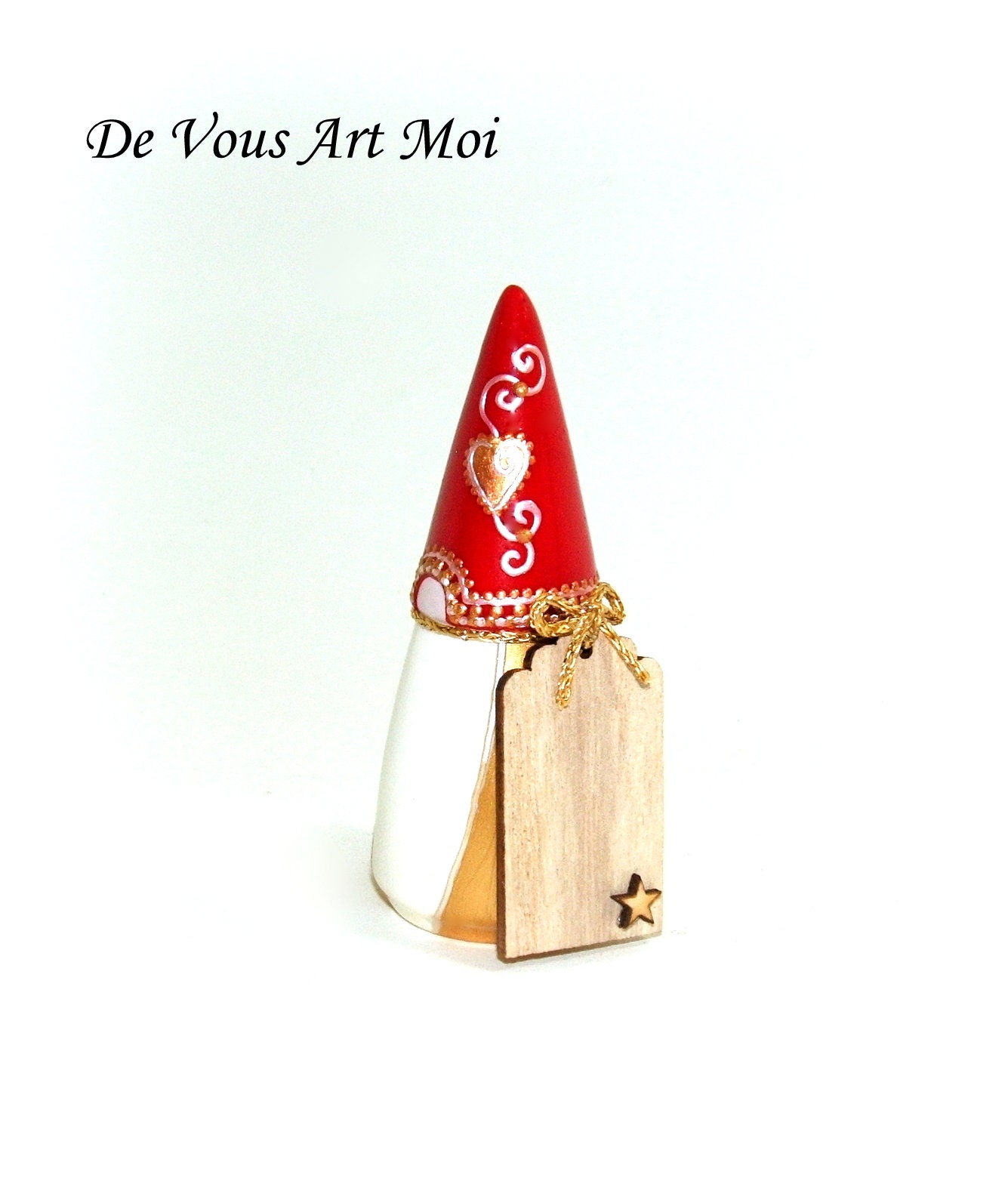 Lutin Noël prénom personnalisé,décoration lutin de Noël,fait main artisanal