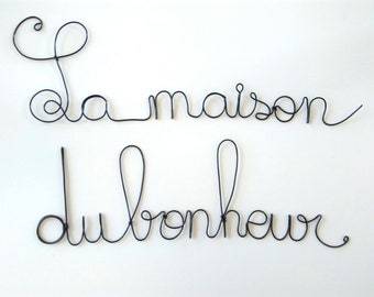 Citation Fil De Fer Etsy