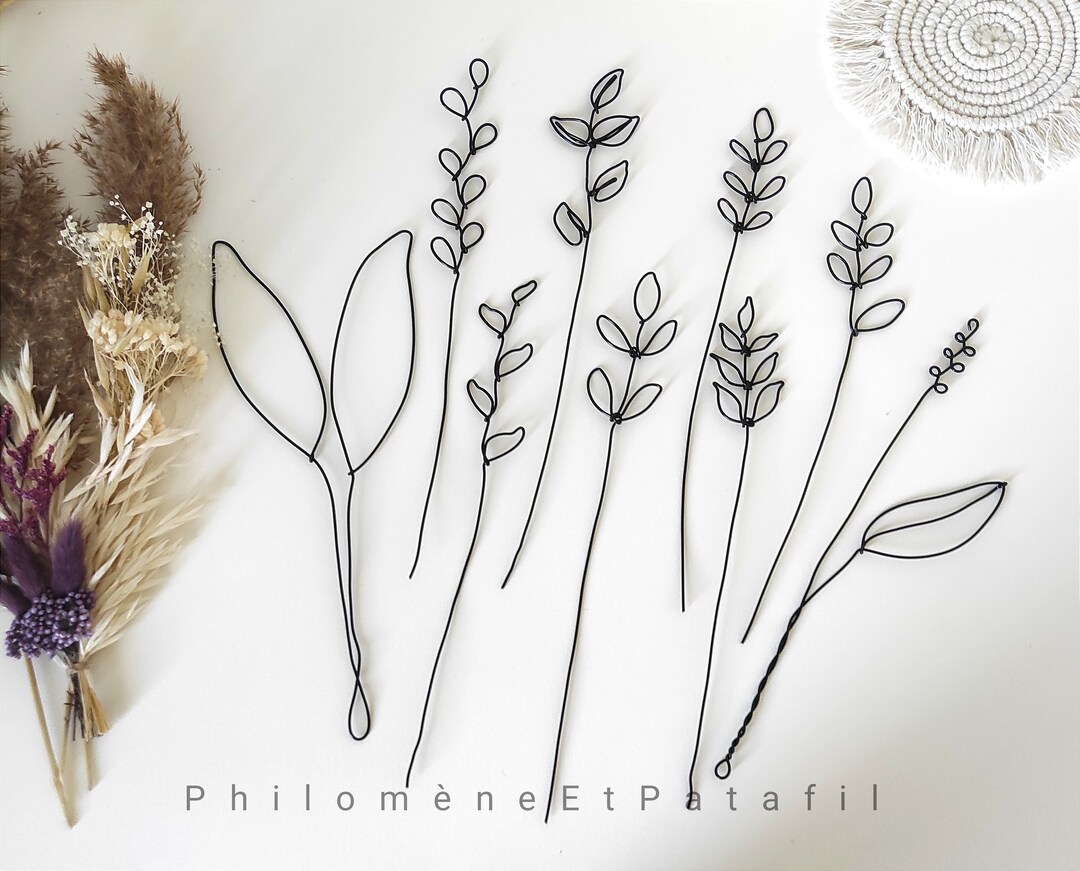 Wire Leaves Retail Wire Leaves Floral Decor Wire Flower Etsy