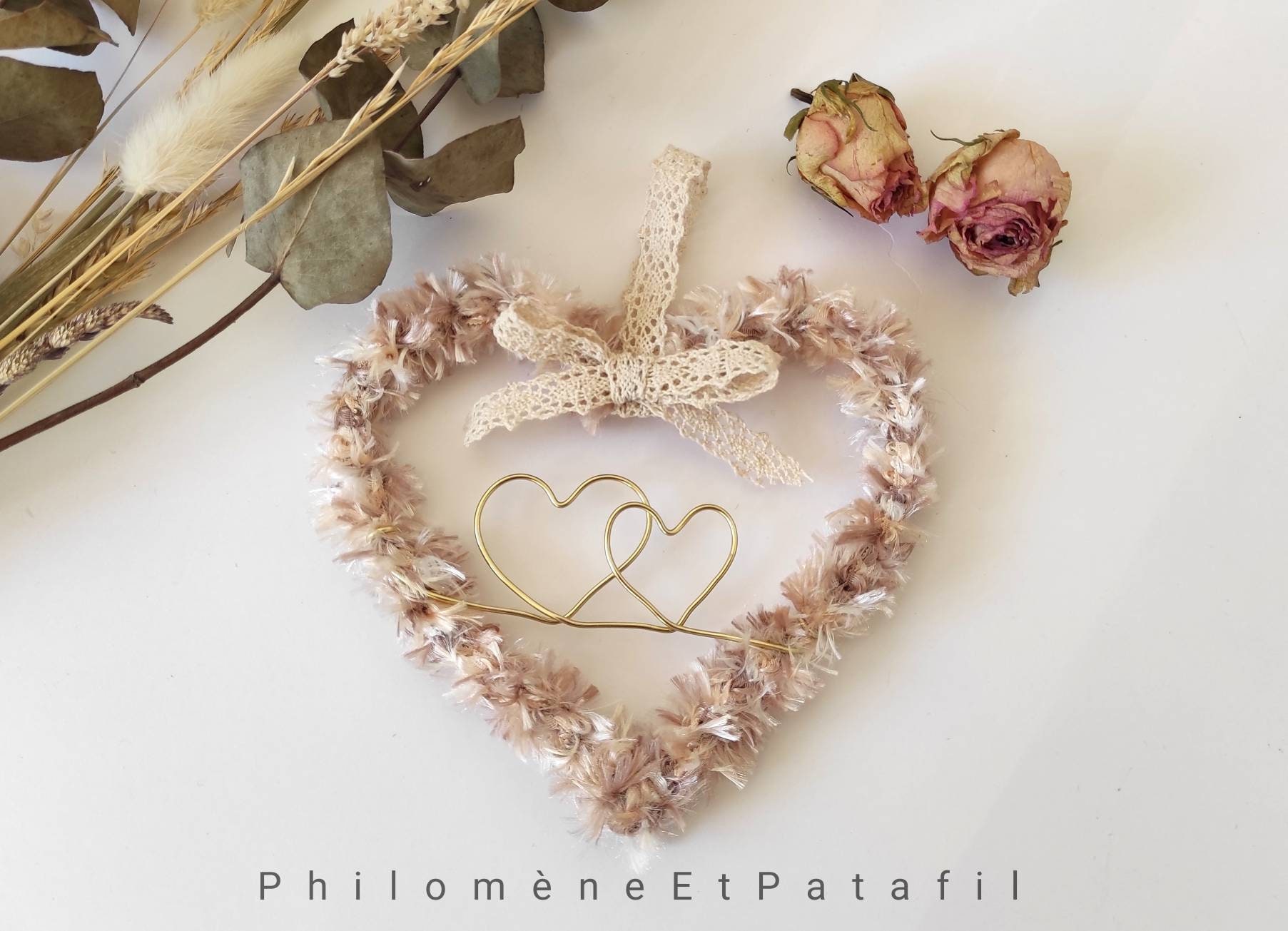 Prénom Personnalisable Fil de Fer, Cœur en Fer à Suspendre, Nuage Prénom, Déco Murale Pour Chambre,