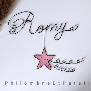 Customizable wire first name Shooting Star wall decoration for children's room image 3