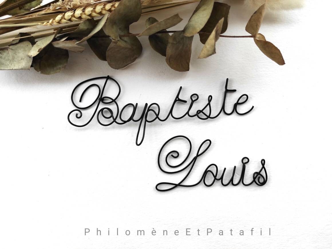 Petit Prénom en Fil de Fer Personnalisable, Décoration Murale Pour Chambre d'enfant, Prénom Porte Ma