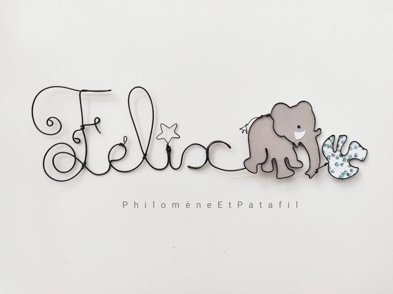 8 lettre avrc elephan courbe enfant