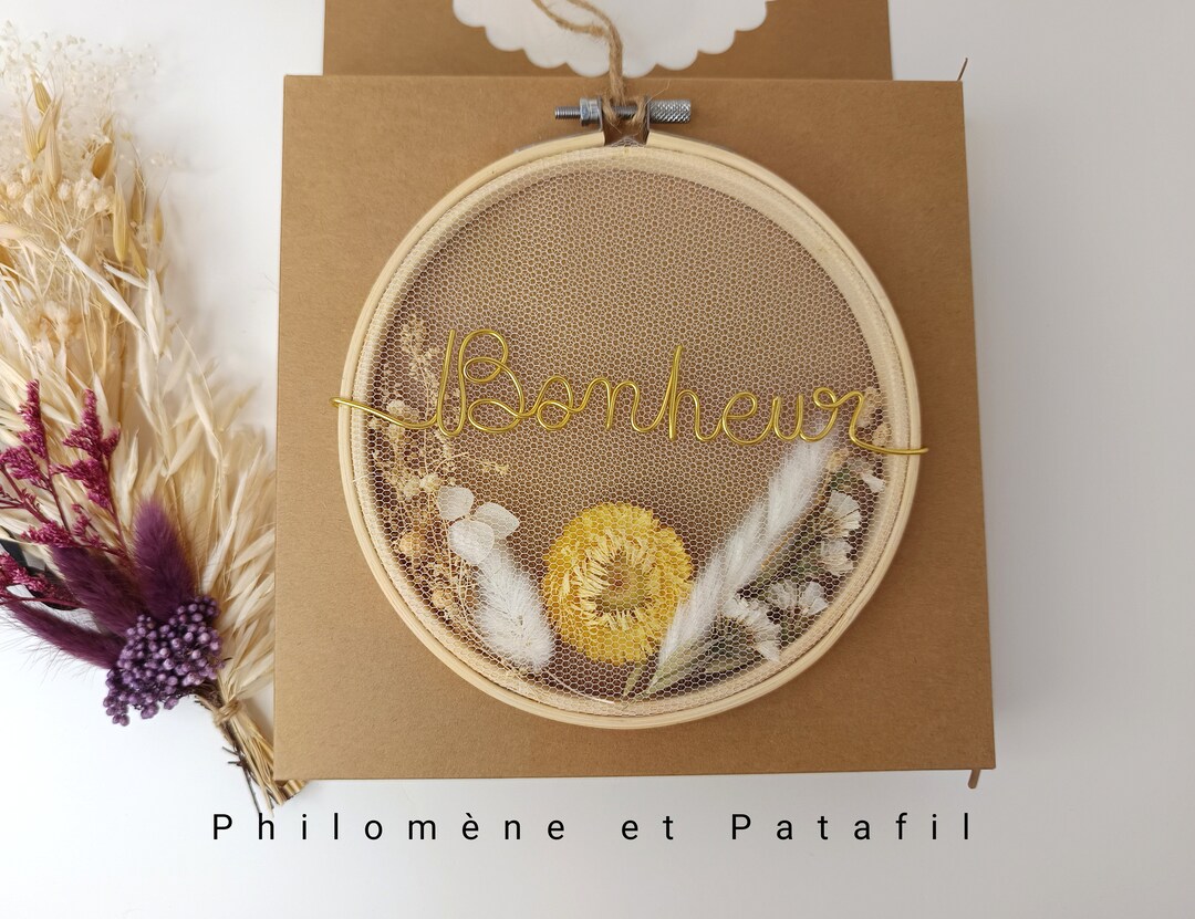 Prénom fil de fer personnalisable, couronne avec feuilles, décoration murale pour chambre d'enfant, couronne de fleurs prénom, déco murale main image 1