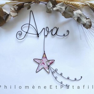 Customizable wire first name Shooting Star wall decoration for children's room image 6