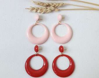 Pendientes de EVA - colgante circular ahuecado en resina - espíritu vintage