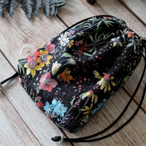 Bolsa de tarô de plantas florestais de fadas, bolsa pequena com cordão para baralho de tarô, bolsa de oráculo com estampa de ervas