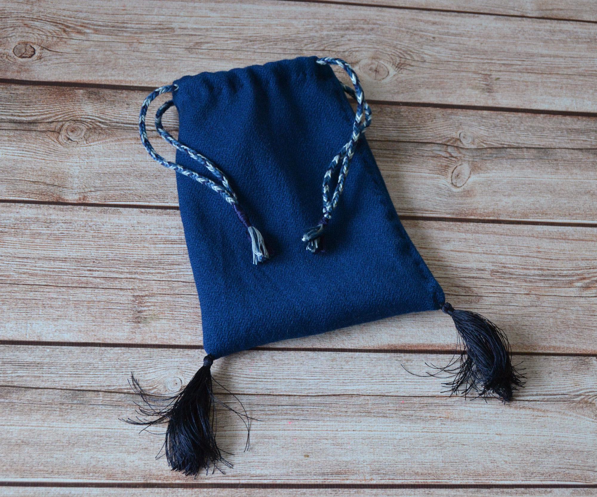 Blue Wool Medieval Coin Purse: Silk Tassel Renaissance Pouch - Etsy