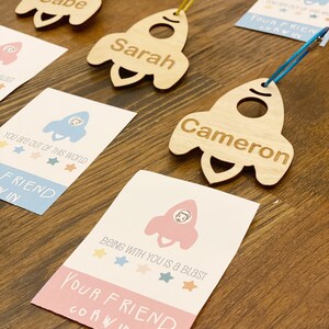 Space Back Pack Tag - Digital File - Printable Card - Birthday Favors - Valentine's Day Gift