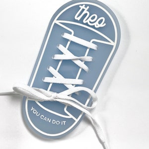 Shoe Lacing SVG File - Wood Lacing Sneaker - Learn to Tie a Shoe Educational Toy