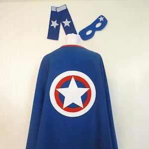 Super Hero costume, superhero cape, blue superhero cape, child cape, blue cape, child costume, child superhero, cape