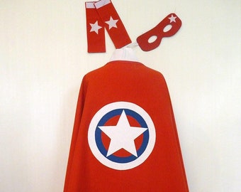 Superhero costume, red superhero cape, red cape, superhero cape, child costume, superhero, red cape, costume