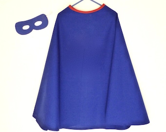 Déguisement cape super héros bleu, cape super héros enfant, déguisement cape super héros bleue pour enfant