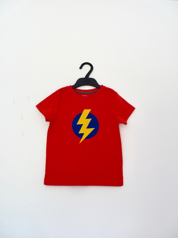 The Flash T-Shirt Für Jungen – Rot, Mit Distressed Logo, Kurzarm, 100% Baumwolle, Offiziell Lizenziert