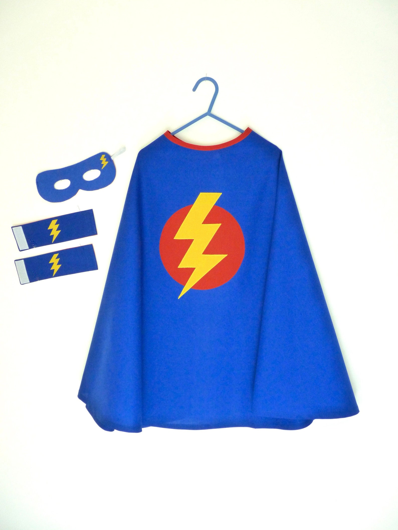 Ensemble cape et masque de super-héros en satin pour enfants - Super Pups - France