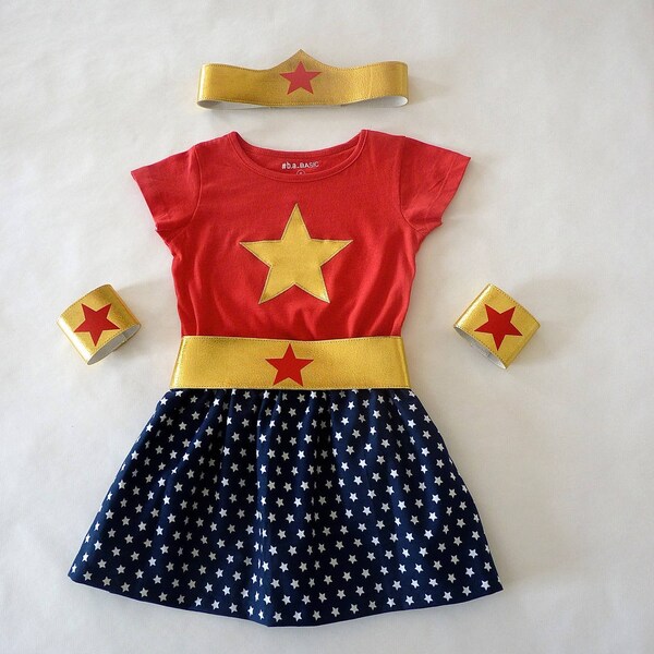 Disfraz de superheroína, Disfraz de superchica, Conjunto de superhéroes, Disfraz de niño, Disfraz de superheroína roja