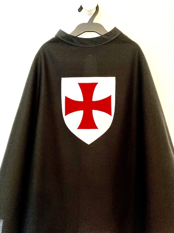 Shoperama Costume Da Cavaliere Medievale Per Bambini – Con Mantello E Cappuccio, Stemma Drago, Taglie 116-140 (4-10 Anni)