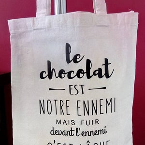 Sac Tote Bag en tissu personnalisé - Team Chocolatine