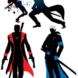 Ensemble d’autocollants de silhouette DMC.