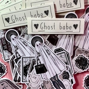 Ghost babe waterproof stickers set