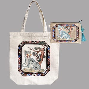 Hojakdo/ Jakhodo_Korean Tiger pinting tote bag / pouch