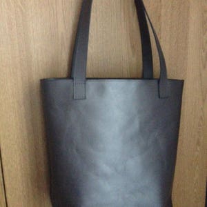 Sac cabas cuir taupe irisé image 5