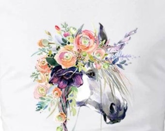 Transfert, Licorne couronne de fleurs