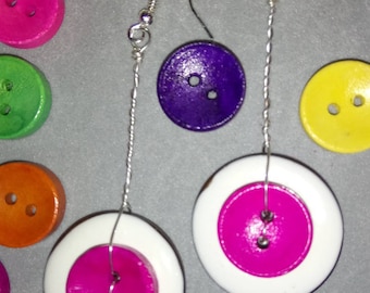 Pink pendulum earrings