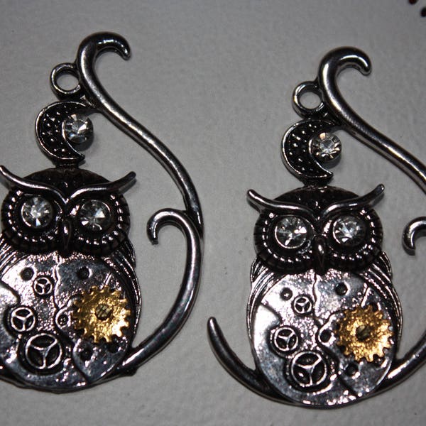 Pendentif Hibou engrenage