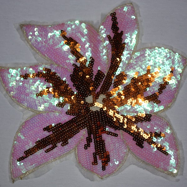 Écusson fleur de lys strass