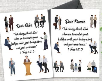 JW Pioneer and Elder Thank You Cards