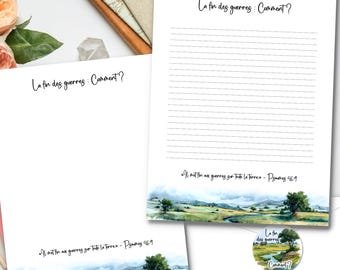 FRENCH &quot;An End to War&quot; September Campaign Stationery