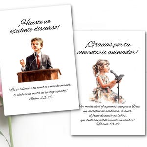 Biglietti di ringraziamento per i Testimoni di Geova in spagnolo - Download digitale stampabile / Formati A7 e A2
