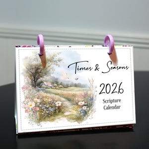 Calendarios de escritorio imprimibles Times & Seasons 2026 - Instrucciones adicionales para la billetera de notas adhesivas