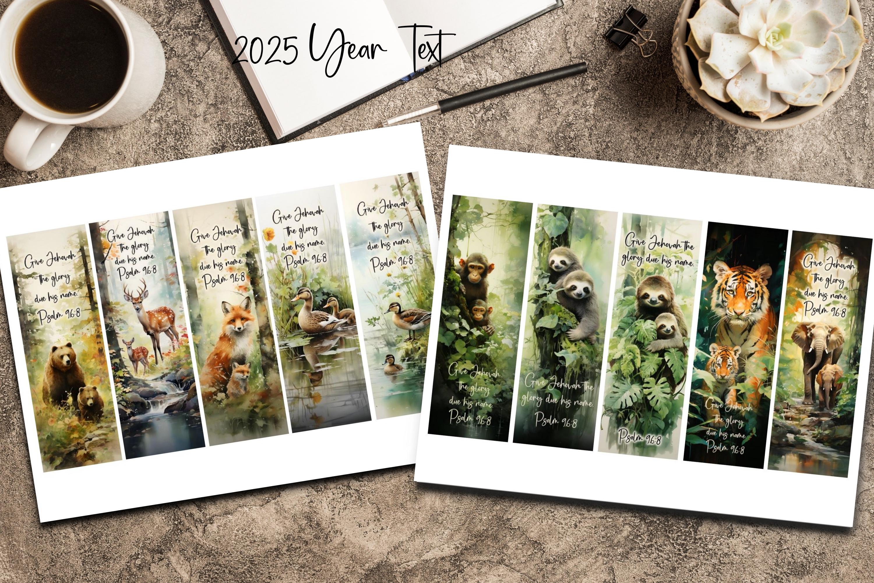 2026 Forest & Jungle Animal Printable Bookmarks With Bible Reading ...