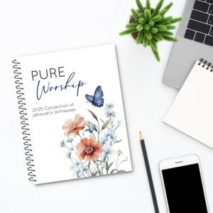 Cuaderno de la Convención de Adoración Pura 2025 - Diseño de Mariposa Azul - Imprimible y digital