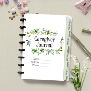 Caregiver Printable Journal Pages - Green Leaves