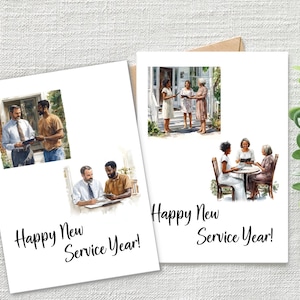 Cartes de bonne année de service