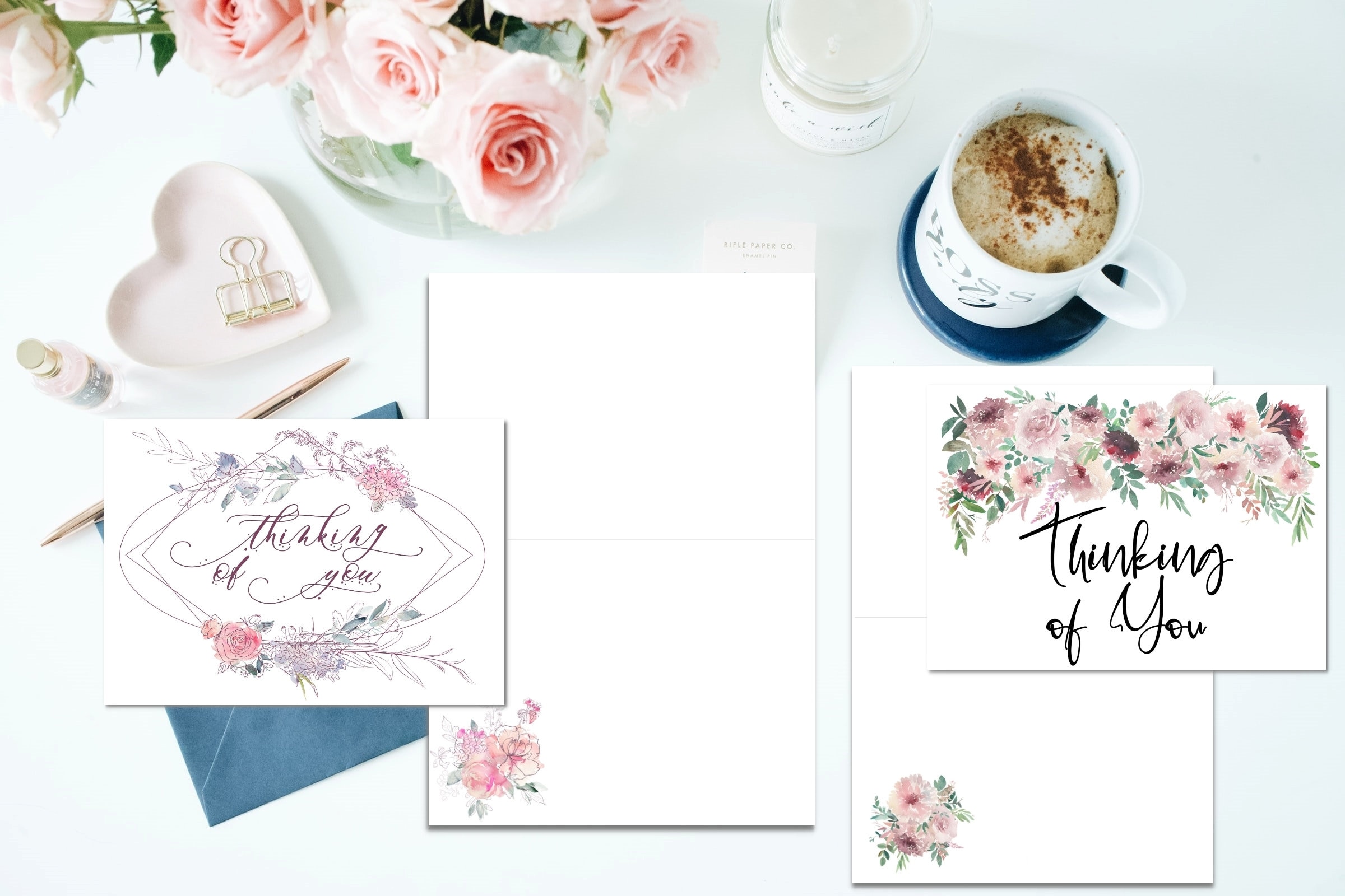 Watercolor Printable Thinking of You Cards - Etsy