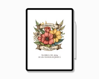 2024 Spanish Retro Floral Convention Notebook - Digital and Printable