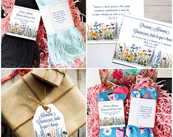 Spanish Sisters' Appreciation Gift Labels and Tags