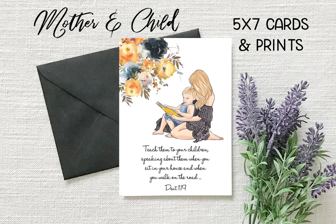 Mother and Child Cards - Etsy