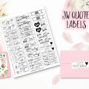JW Quotes & Motivational Digital Label Sheets