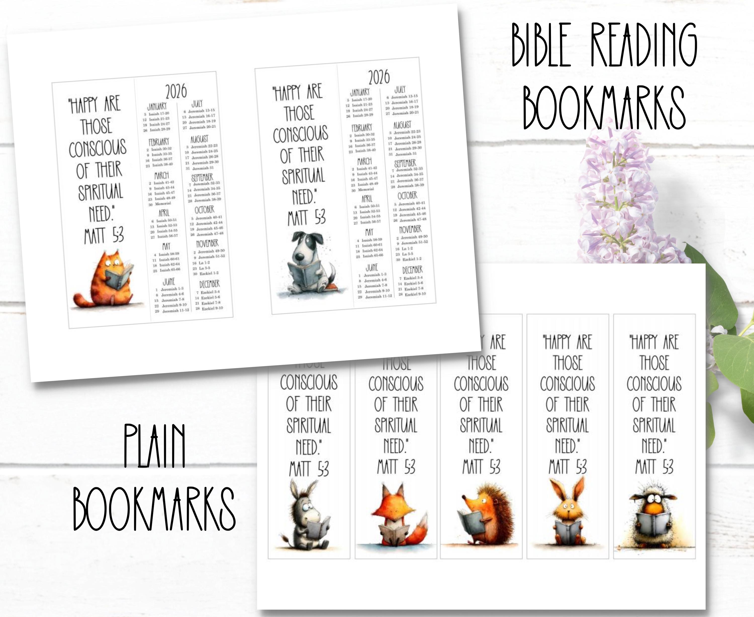 2026 Year Text Animal Cards & Bookmarks (digital Download) - Etsy