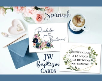 Tarjetas Imprimibles de Bautismo- ESPAÑOL