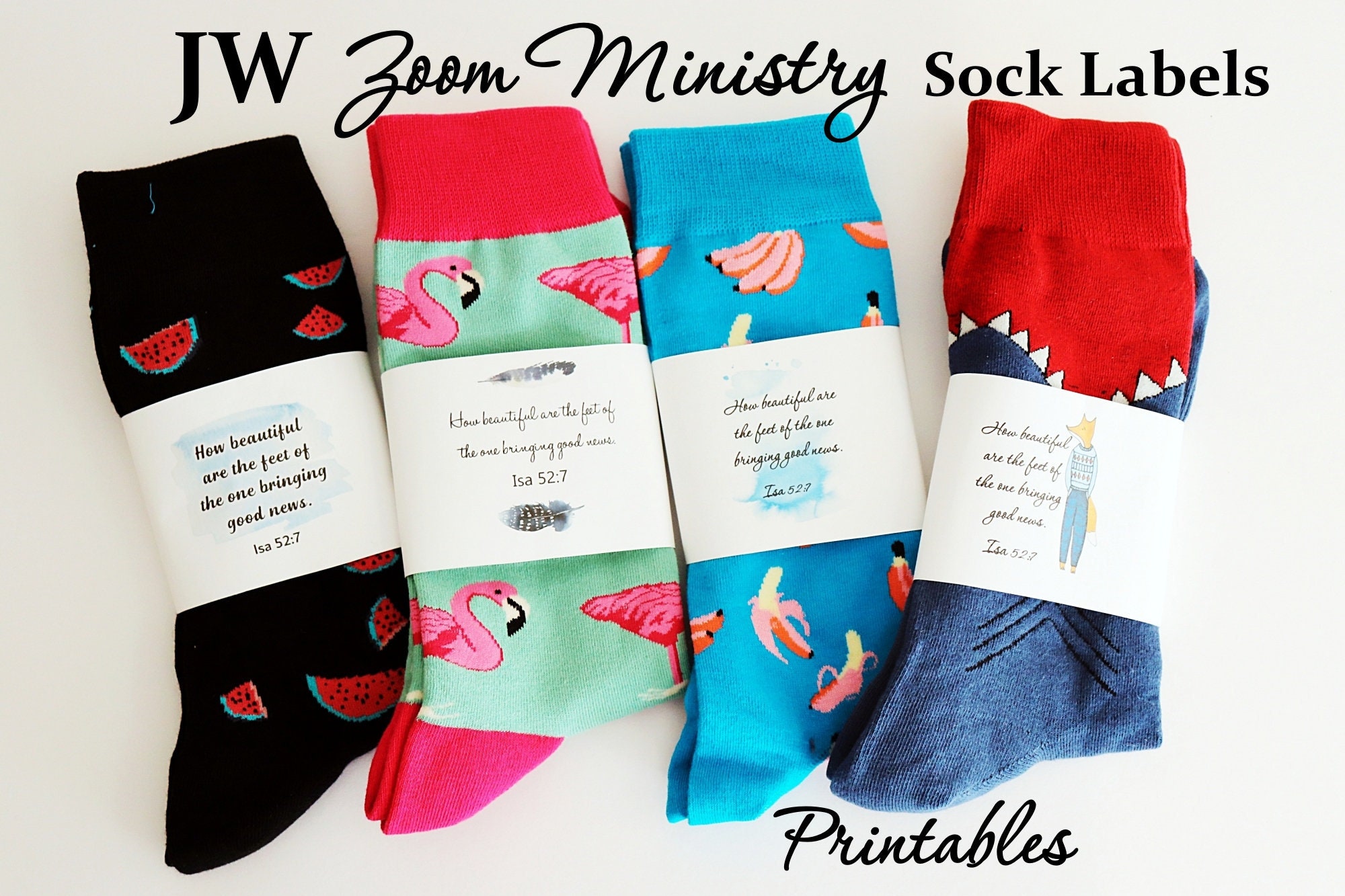JW Zoom Ministry Sock Labels Etsy